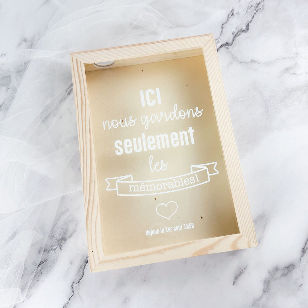 Quadro Guarda Rolhas ou Caricas Memórias com fotografia - Cutxi Cutxi - Presentes Personalizados