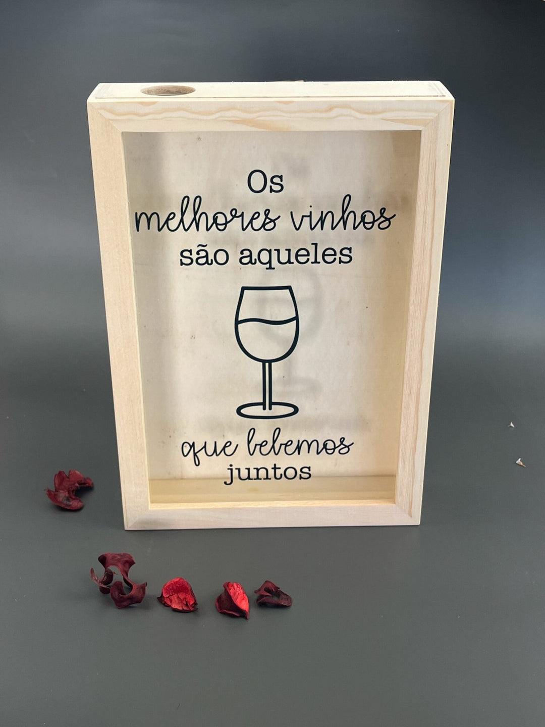 Quadro Guarda Rolhas ou Caricas Memórias com fotografia - Cutxi Cutxi - Presentes Personalizados