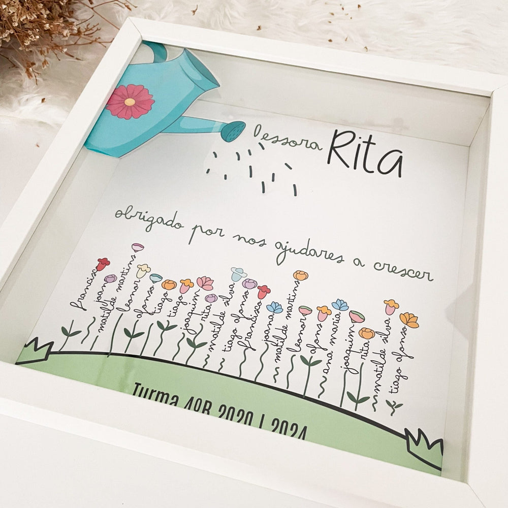 Quadro Jardim de flores | Um Presente Único da Turma - Cutxi Cutxi - Presentes Personalizados