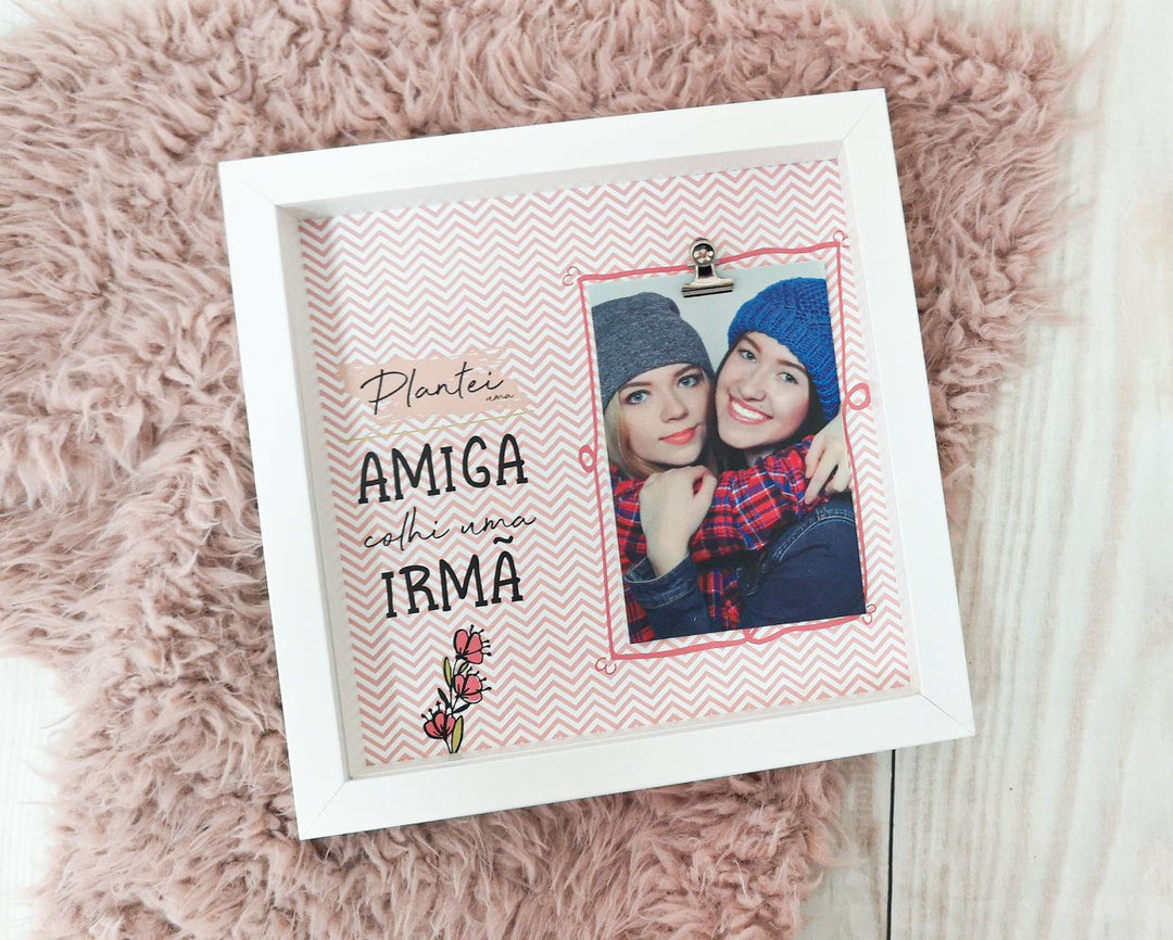 Quadro Moldura "AMIZADE" - Cutxi Cutxi - Presentes Personalizados