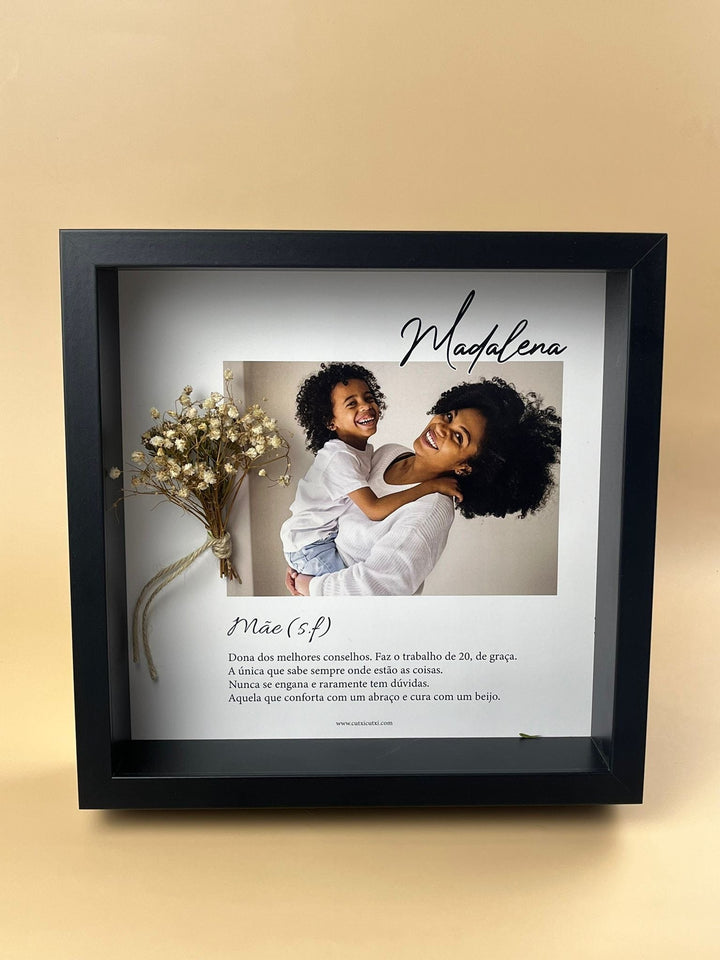 Quadro Moldura Mãe Significado e Nome | Presente Mãe - Cutxi Cutxi - Presentes Personalizados