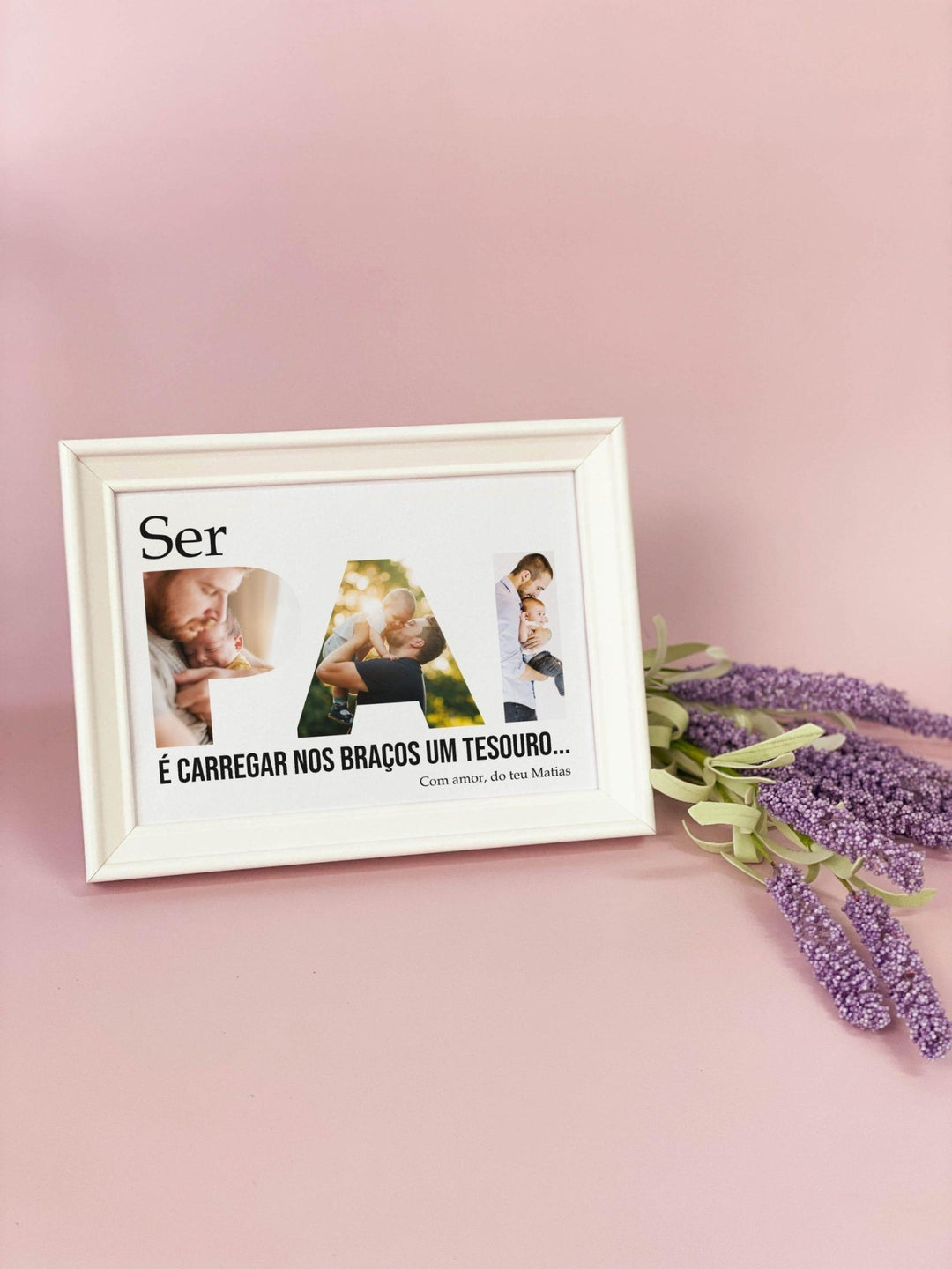 Quadro Moldura Pai é Carregar nos braços um Tesouro... (prenda Dia do Pai) - Cutxi Cutxi - Presentes Personalizados