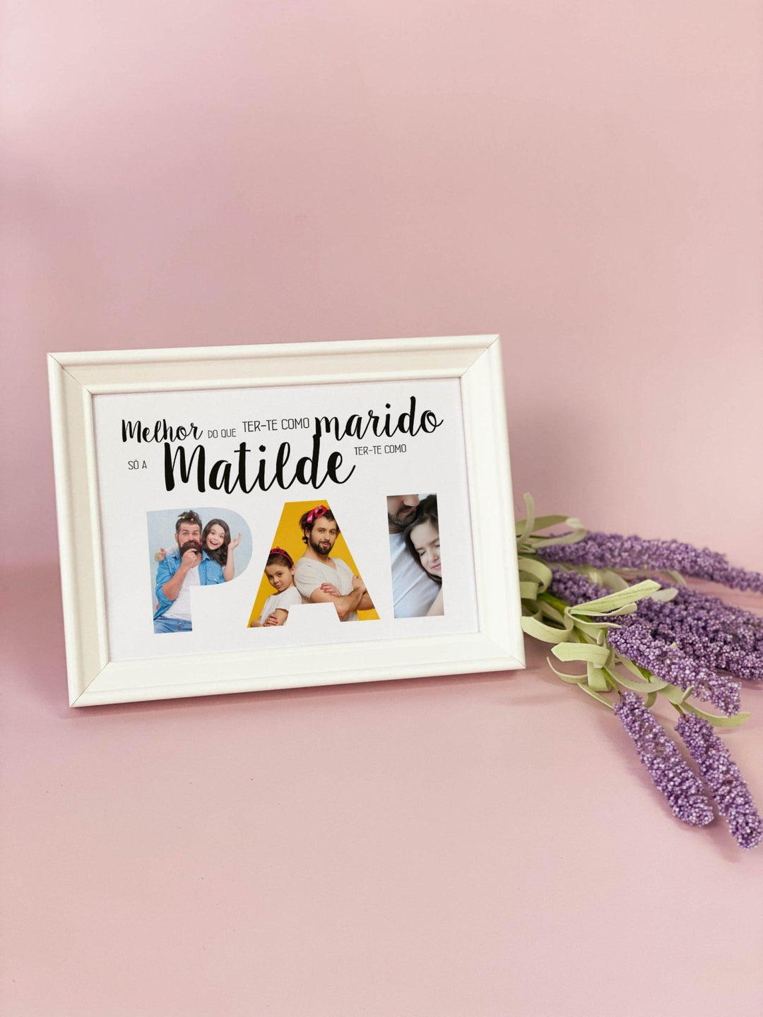 Quadro Moldura Pai Melhor do que ter - te como... (prenda Dia do Pai) - Cutxi Cutxi - Presentes Personalizados