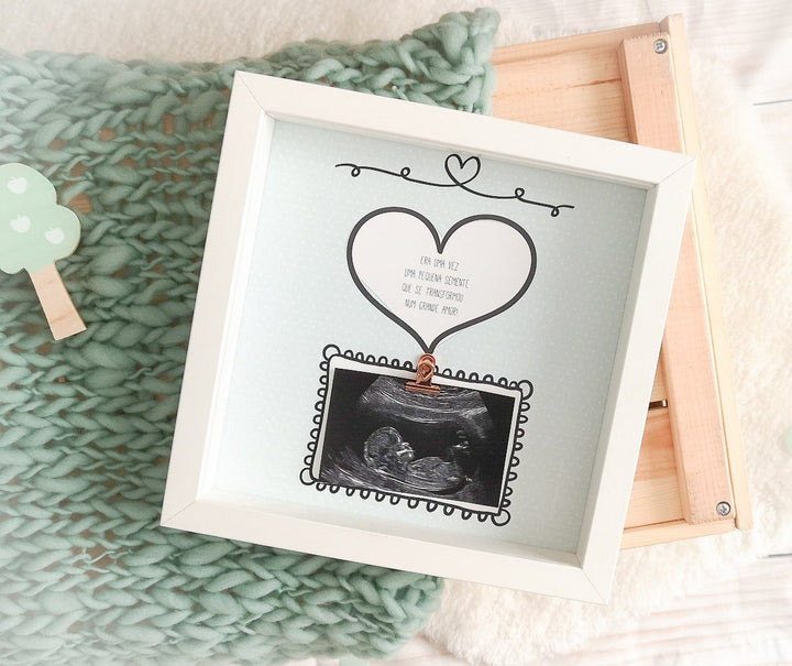 Quadro Moldura Semente de Amor | Um Presente Que Cresce Com o Bebé - Cutxi Cutxi - Presentes Personalizados