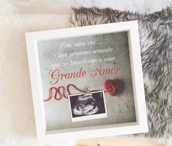 Quadro Moldura Semente de Amor | Um Presente Que Cresce Com o Bebé - Cutxi Cutxi - Presentes Personalizados