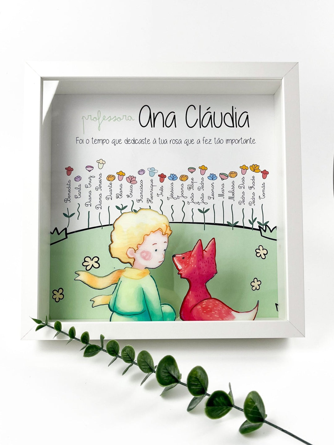 Quadro O Principezinho e a suas Rosas   - Um Presente Único da Turma - Cutxi Cutxi - Presentes Personalizados