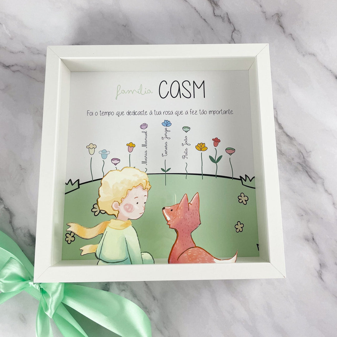 Quadro O Principezinho e a suas Rosas   - Um Presente Único da Turma - Cutxi Cutxi - Presentes Personalizados