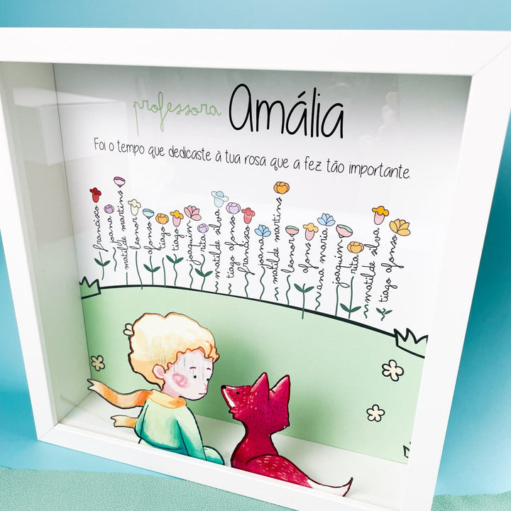 Quadro O Principezinho e a suas Rosas   - Um Presente Único da Turma - Cutxi Cutxi - Presentes Personalizados