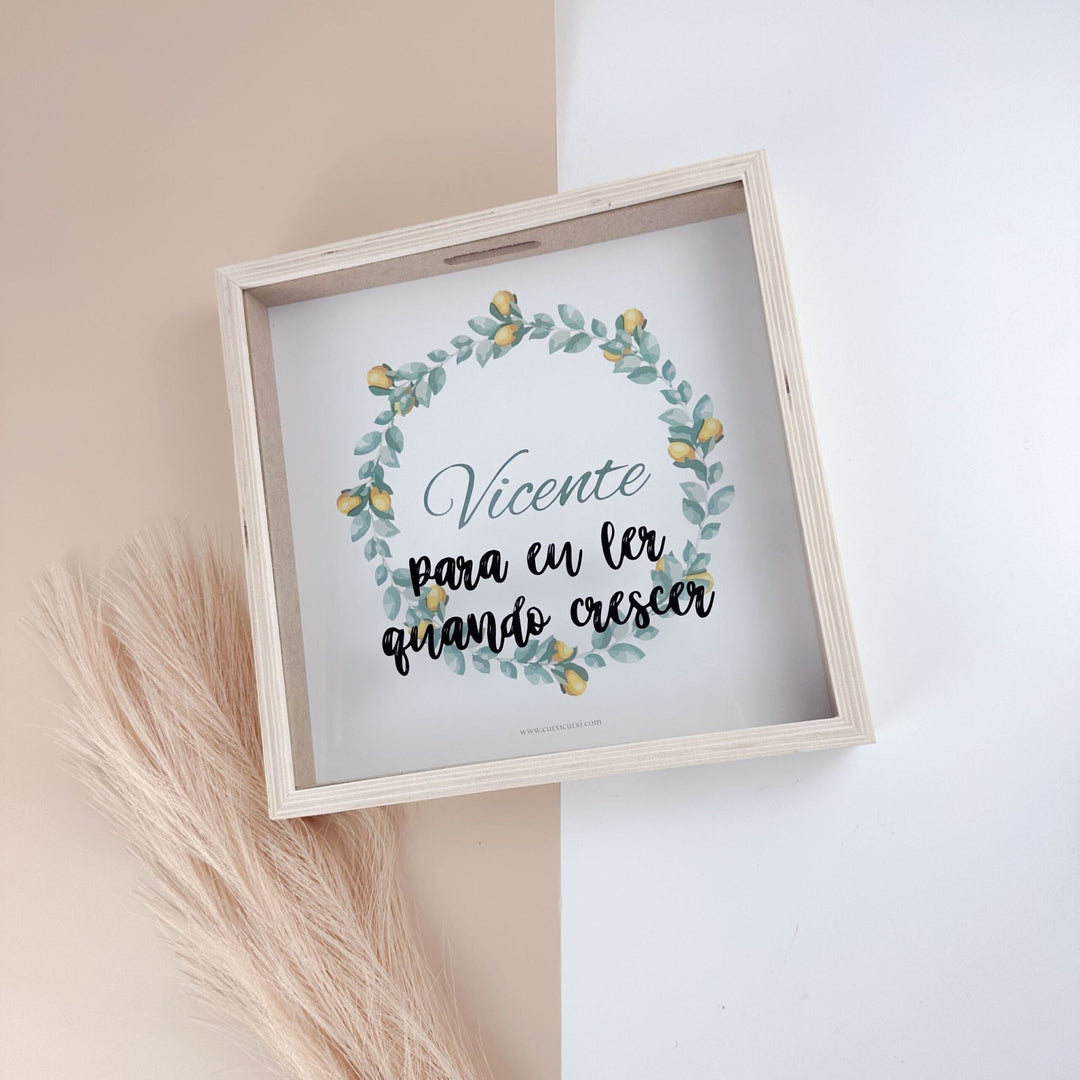 Quadro para Mensagens (Ideal para Livro de Honra) - Cutxi Cutxi - Presentes Personalizados