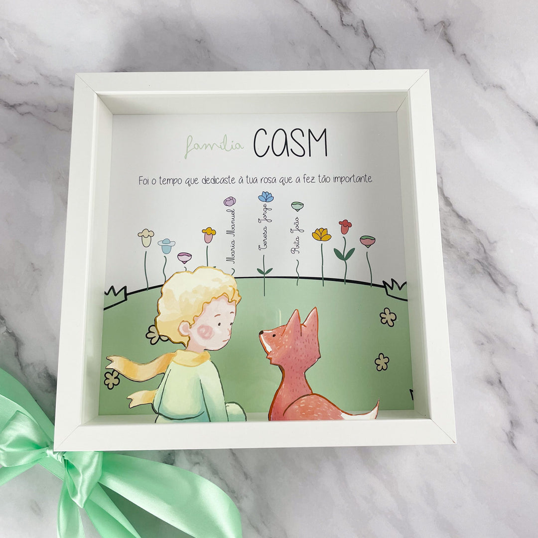 Quadro O Principezinho e a suas Rosas  - Um Presente Único da Turma