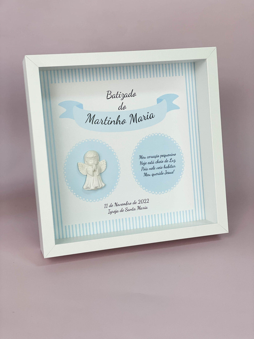 Quadro Sacramento personalizado com Nome e Anjinho