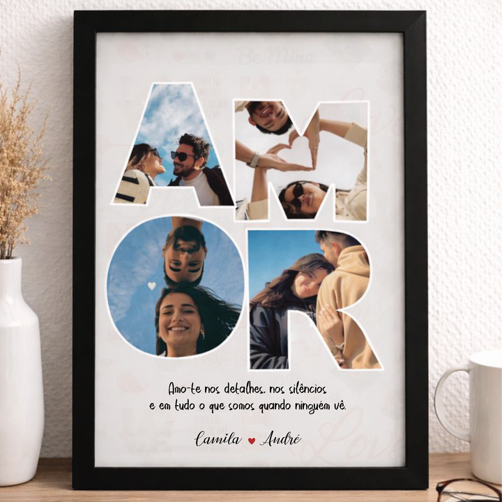 Quadro AMOR - Presente Dia dos Namorados