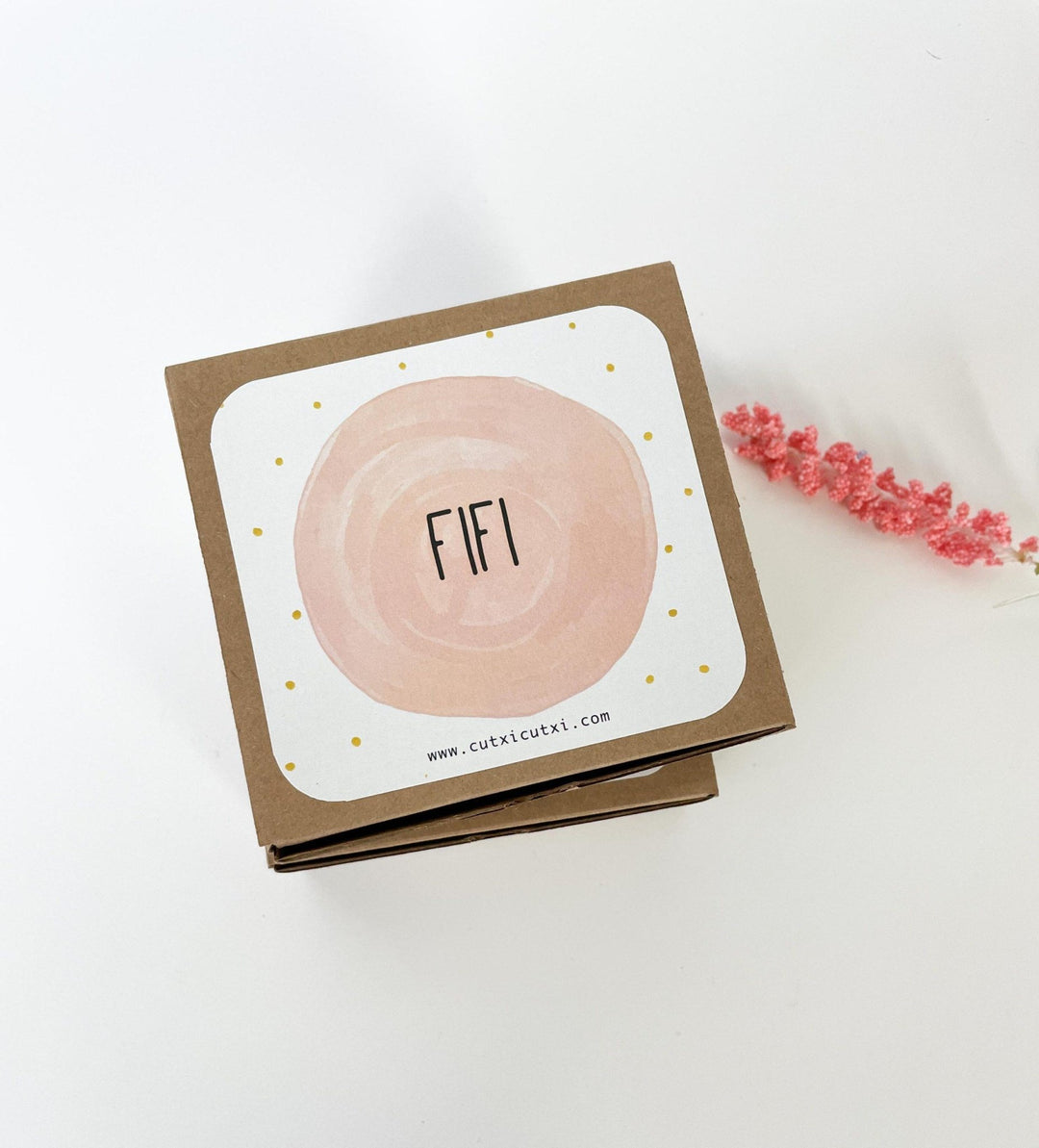Raspadinha com Caixa - Aguarela Rosa - Cutxi Cutxi - Presentes Personalizados