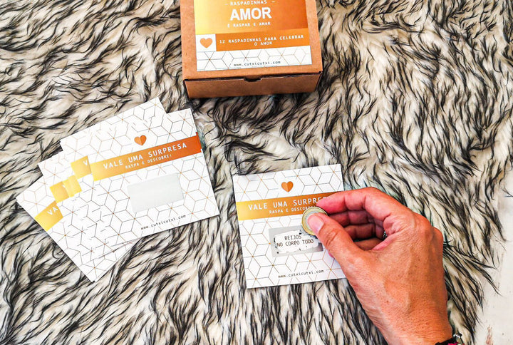 Raspadinhas AMOR - Presente Dia dos Namorados - Cutxi Cutxi - Presentes Personalizados
