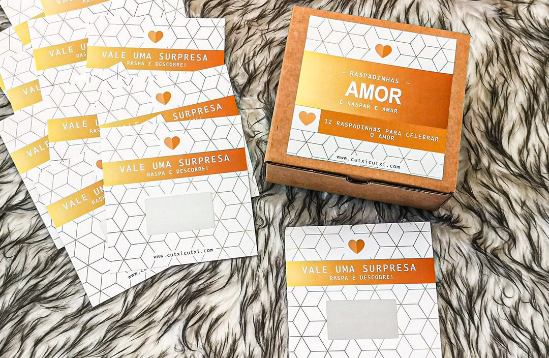 Raspadinhas AMOR - Presente Dia dos Namorados - Cutxi Cutxi - Presentes Personalizados