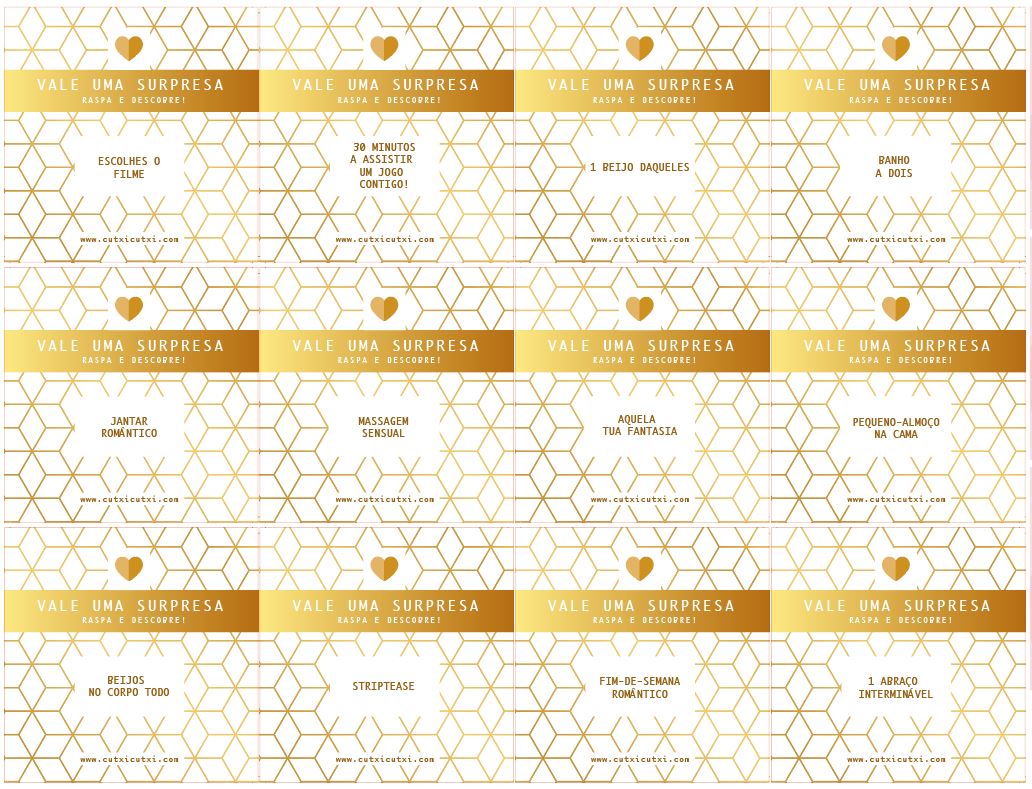 Raspadinhas AMOR - Presente Dia dos Namorados - Cutxi Cutxi - Presentes Personalizados