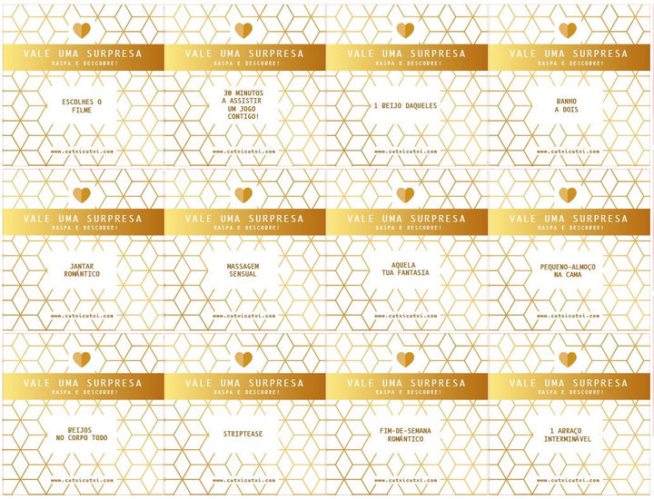 Raspadinhas AMOR - Presente Dia dos Namorados - Cutxi Cutxi - Presentes Personalizados