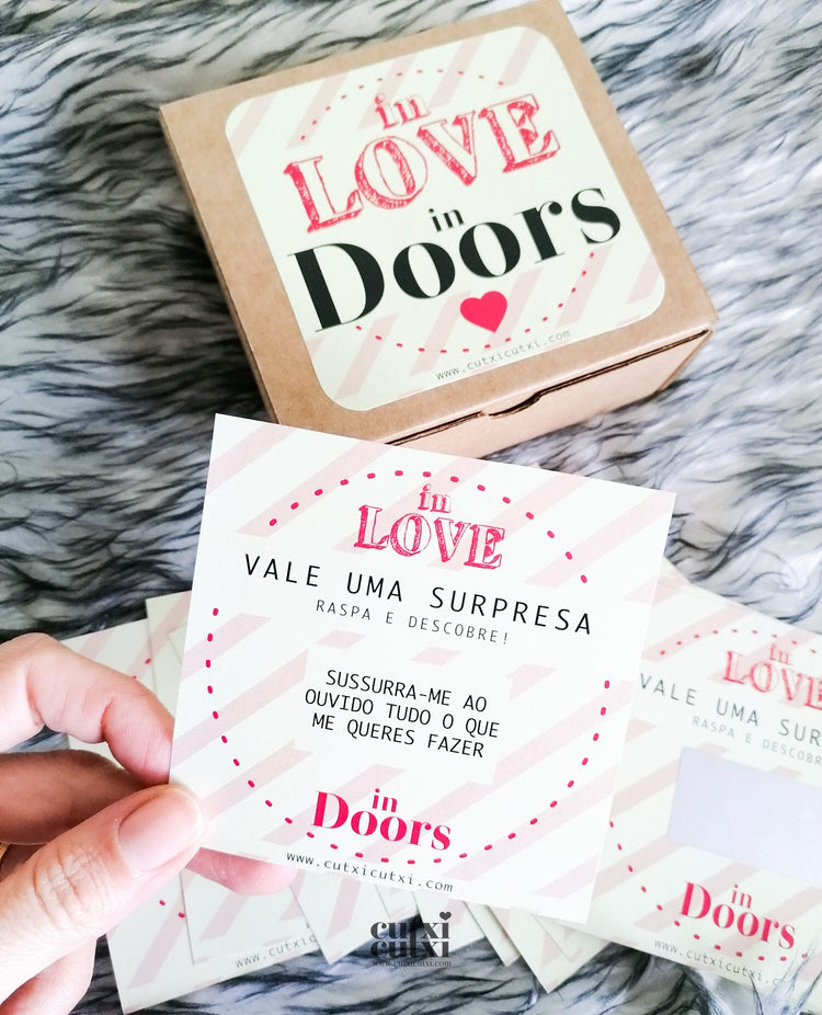Raspadinhas InLOVE InDOORS - Presente Namorados - Cutxi Cutxi - Presentes Personalizados