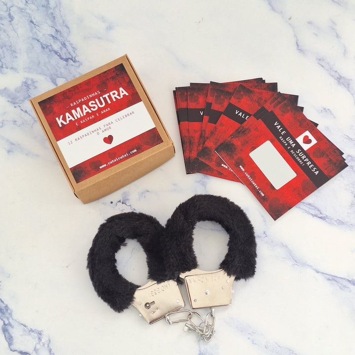 Raspadinhas Kamasutra Com máscara OU Algemas - Presente Dia Dos Namorados - Cutxi Cutxi - Presentes Personalizados