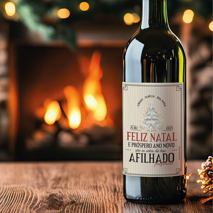 Rótulo Personalizado para Garrafa – Natal 2025