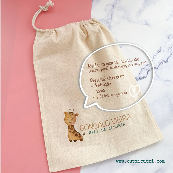 🧦 Saco Para Roupa ou Acessórios | Regresso à Escola - Cutxi Cutxi - Presentes Personalizados