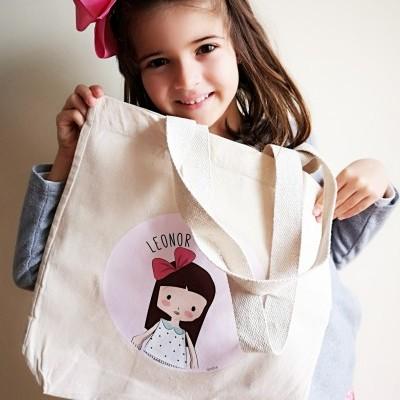 Saco Personalizados com o Nome e Ilustração (Regresso às aulas) - Cutxi Cutxi - Presentes Personalizados