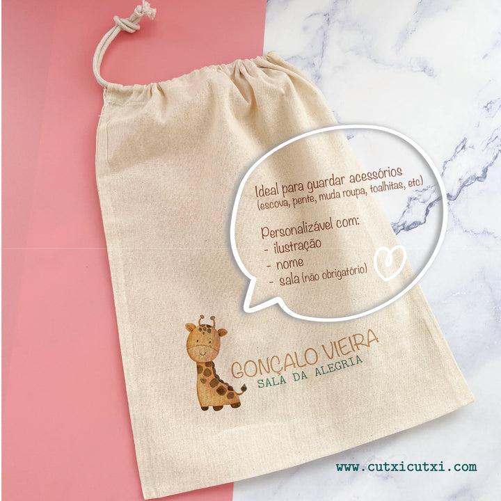 🧦 Saco Cordão Personalizado – Para Roupa Suja ou Acessórios da Escola