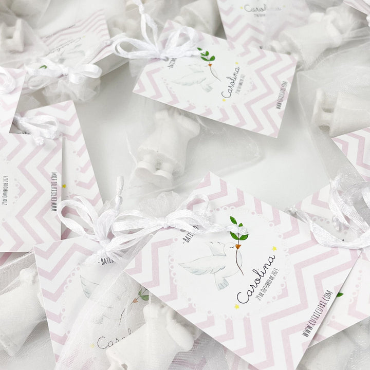 Santinho em Gesso Perfumado | Lembrança Batizado - Cutxi Cutxi - Presentes Personalizados