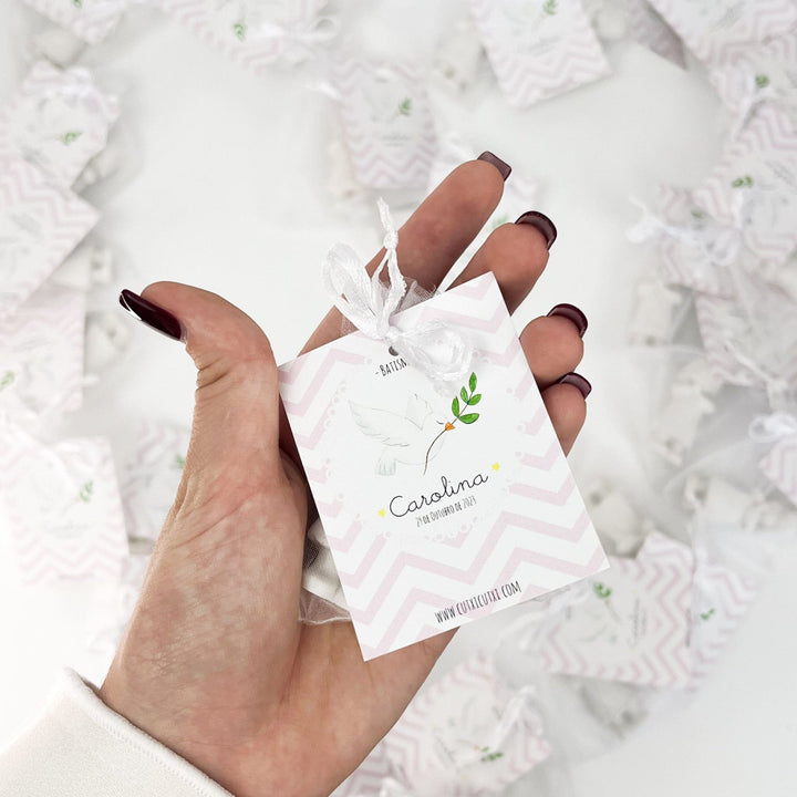 Santinho em Gesso Perfumado | Lembrança Batizado - Cutxi Cutxi - Presentes Personalizados