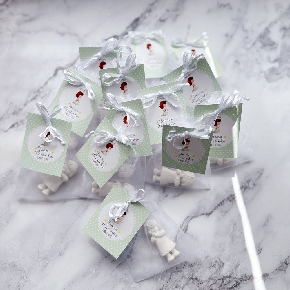 Santinho em Gesso Perfumado | Lembrança Batizado - Cutxi Cutxi - Presentes Personalizados