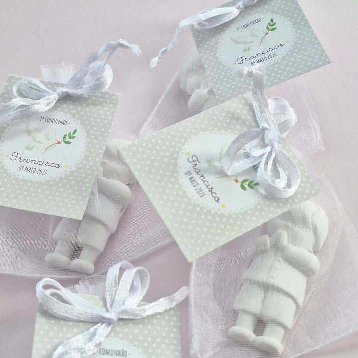 Santinhos de Gesso Perfumado | Lembrança Primeira Comunhão - Cutxi Cutxi - Presentes Personalizados