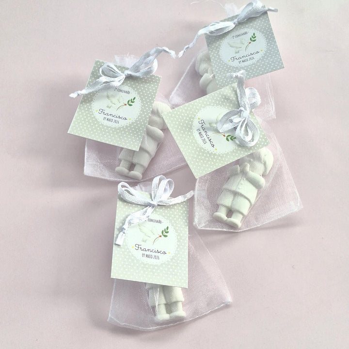 Santinhos de Gesso Perfumado | Lembrança Primeira Comunhão - Cutxi Cutxi - Presentes Personalizados