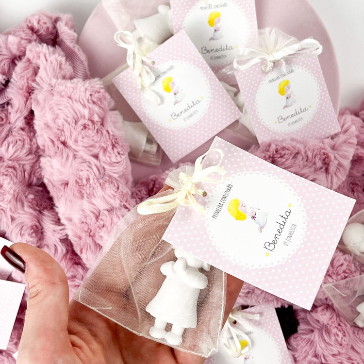 Santinhos de Gesso Perfumado | Lembrança Primeira Comunhão - Cutxi Cutxi - Presentes Personalizados