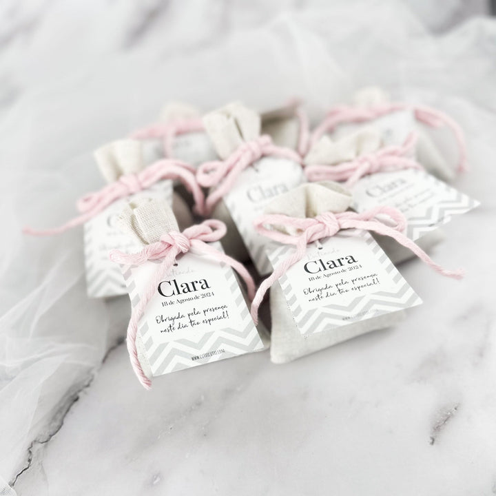 Saquinho Perfumado aroma Floral - Lembrança Batizado - Cutxi Cutxi - Presentes Personalizados