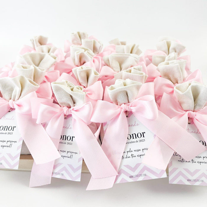 Saquinho Perfumado aroma Floral - Lembrança Batizado - Cutxi Cutxi - Presentes Personalizados