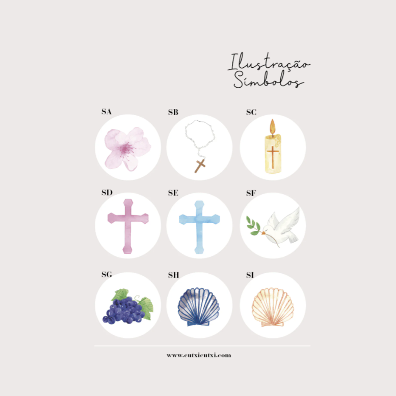 Mini Terço Dezena com Pagela - Lembrança para Primeira Comunhão