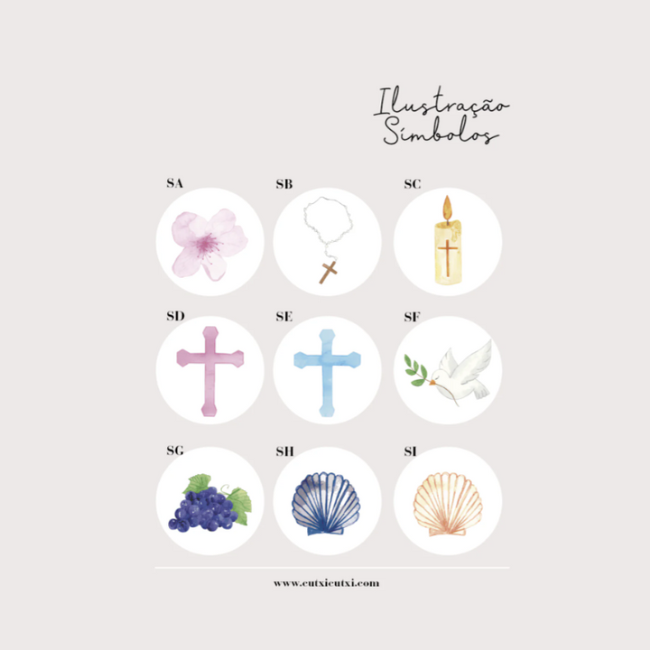 Mini Terço Dezena com Pagela - Lembrança para Primeira Comunhão