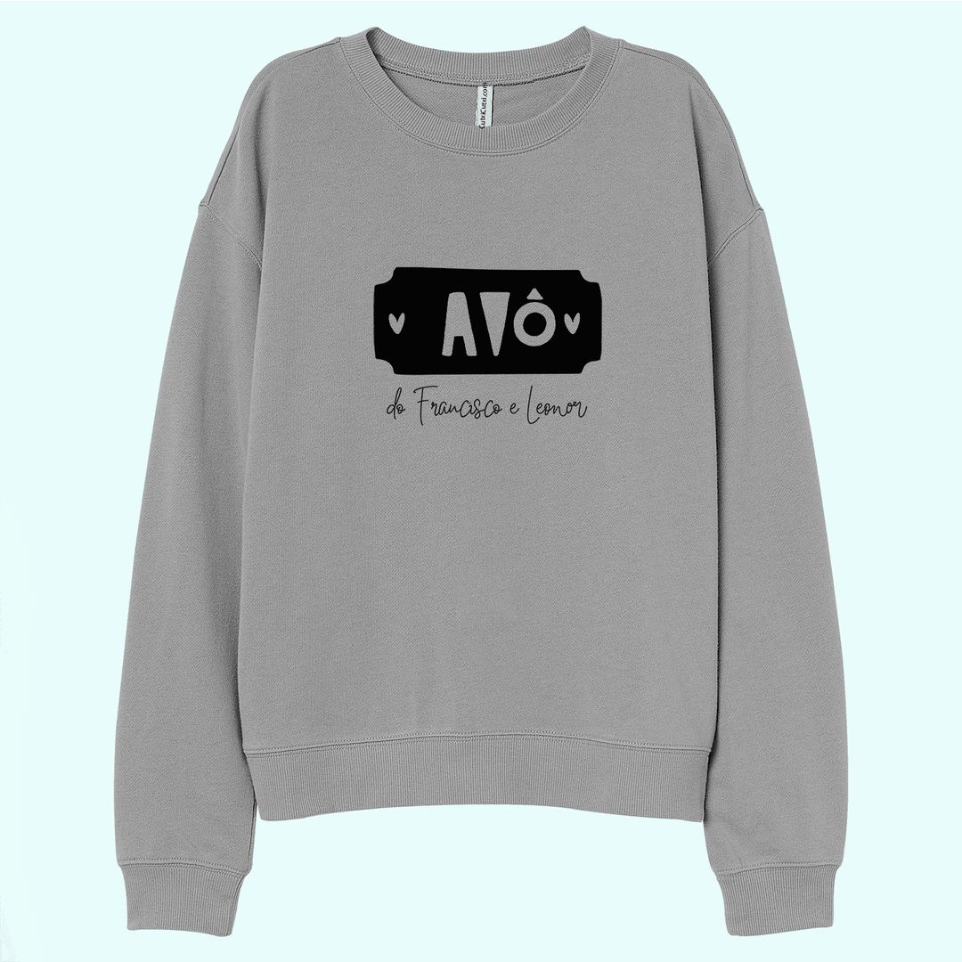 sweat label cinza com nome personalizada AVÔ dia do pai