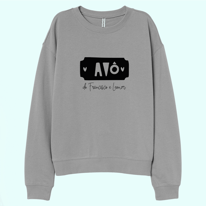 sweat label cinza com nome personalizada AVÔ dia do pai