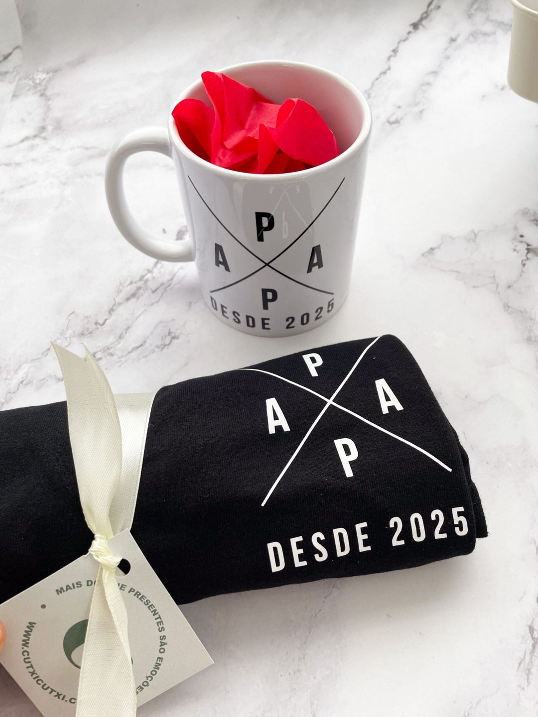 T-Shirt Cross PAPÁ Desde... Moderna e Cheia de Significado! - Cutxi Cutxi - Presentes Personalizados