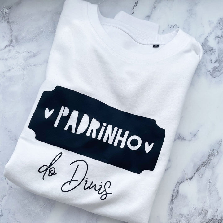T-shirt DOODLE Padrinho personalizada com nome - Cutxi Cutxi - Presentes Personalizados