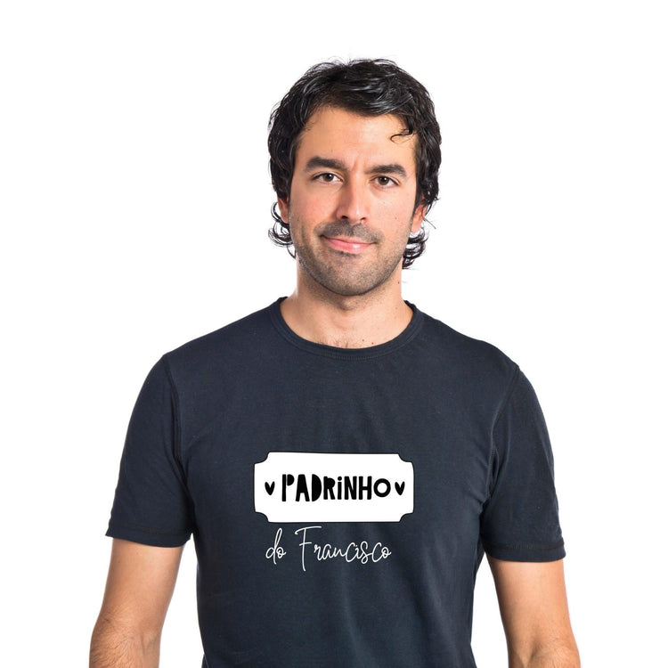 T-shirt DOODLE Padrinho personalizada com nome - Cutxi Cutxi - Presentes Personalizados