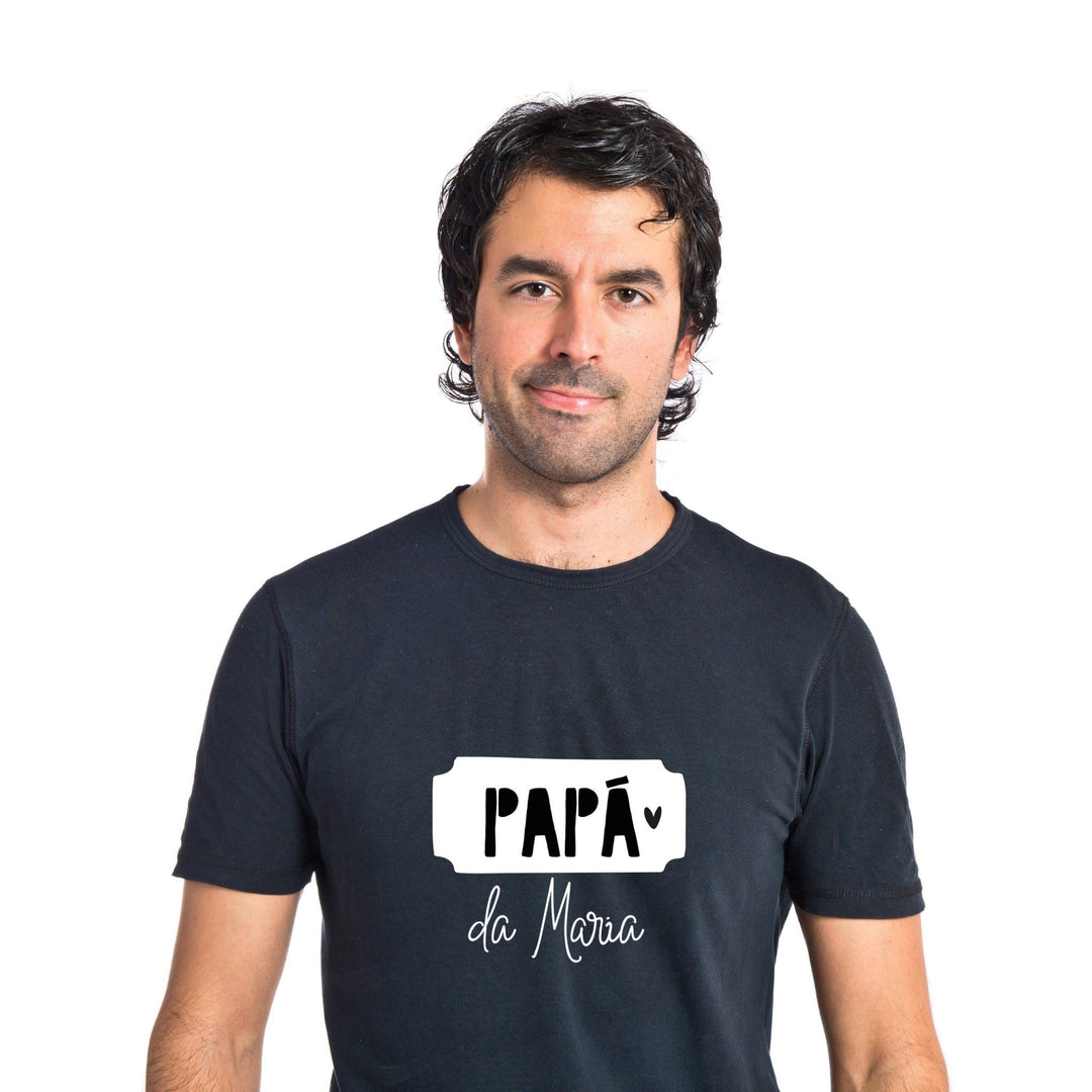 T-shirt DOODLE Pai ou Papá personalizada com nome - Cutxi Cutxi - Presentes Personalizados