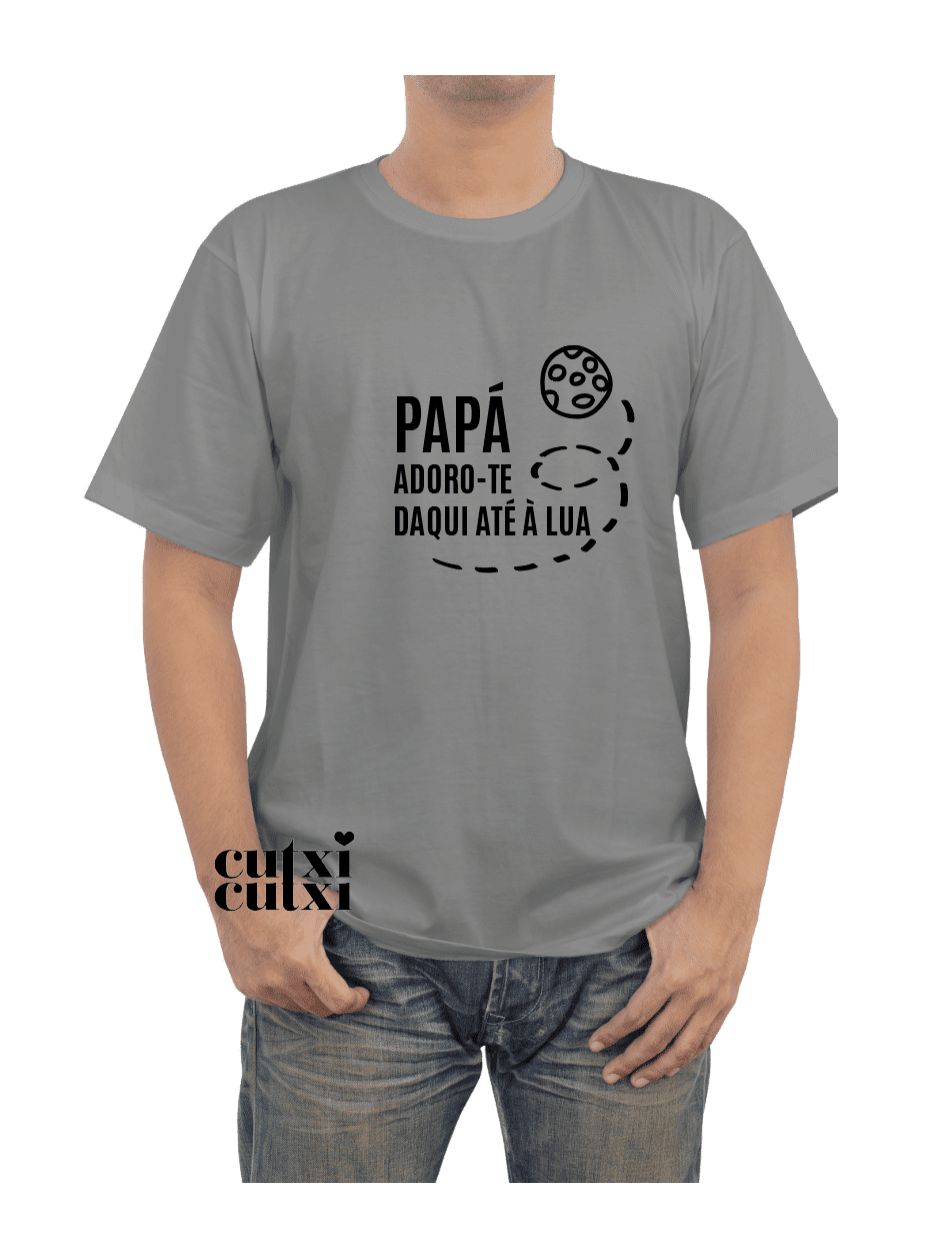 T-shirt Gosto de ti daqui até à lua - Cutxi Cutxi - Presentes Personalizados