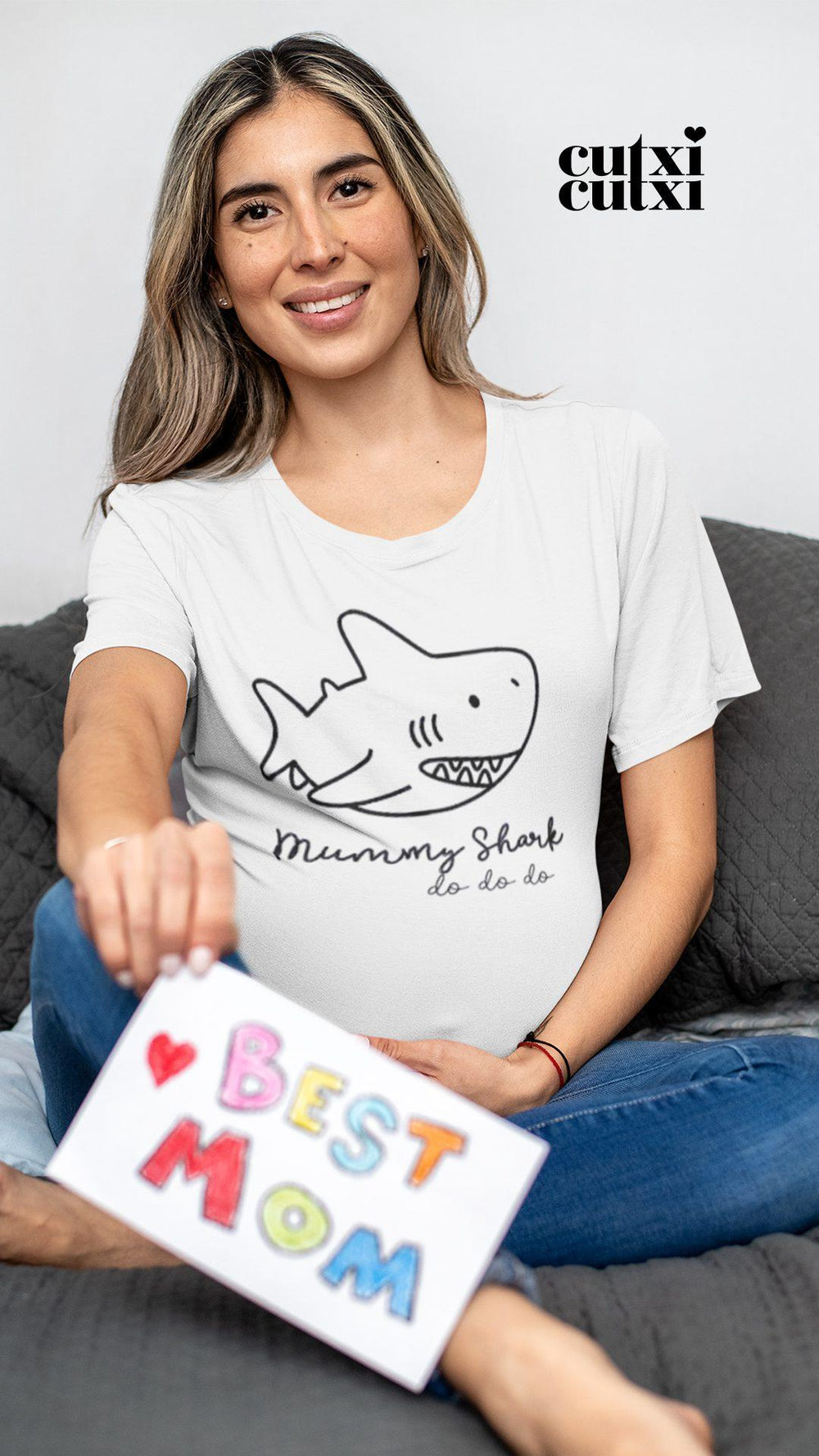 T-Shirt ou Camisola Mummy Shark, do do do - Cutxi Cutxi - Presentes Personalizados
