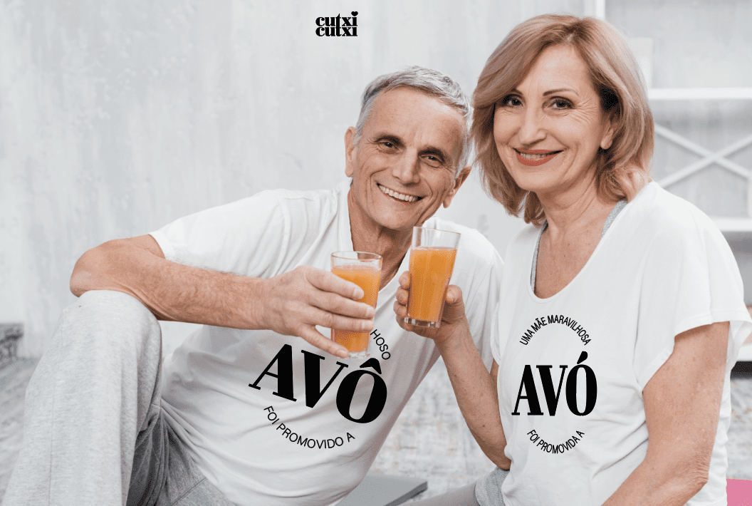 T-shirt Promovido a Avó ou Avô - Cutxi Cutxi - Presentes Personalizados