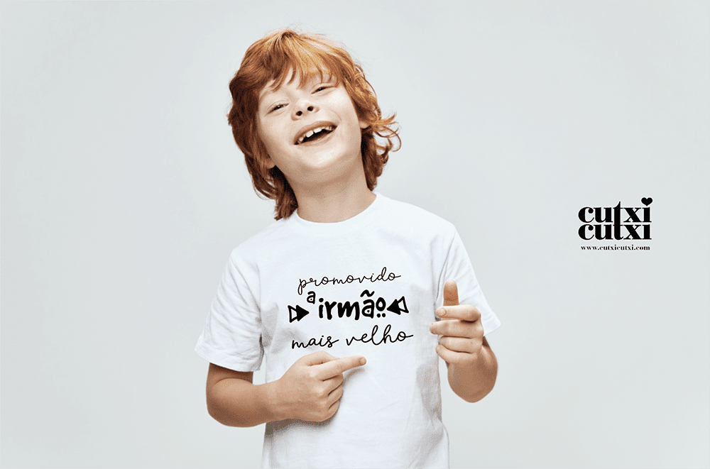 T-shirt Promovido a irmão/irmã - Cutxi Cutxi - Presentes Personalizados