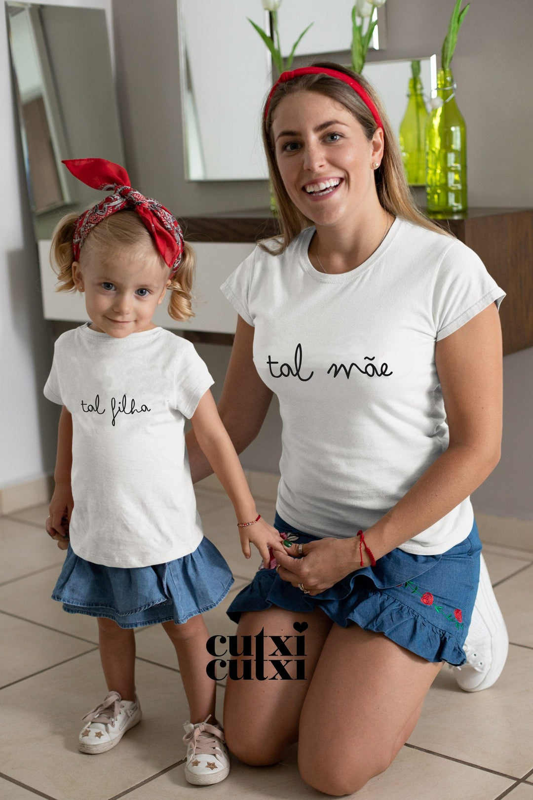 T-shirt ...tal filho ou tal filha - Cutxi Cutxi - Presentes Personalizados