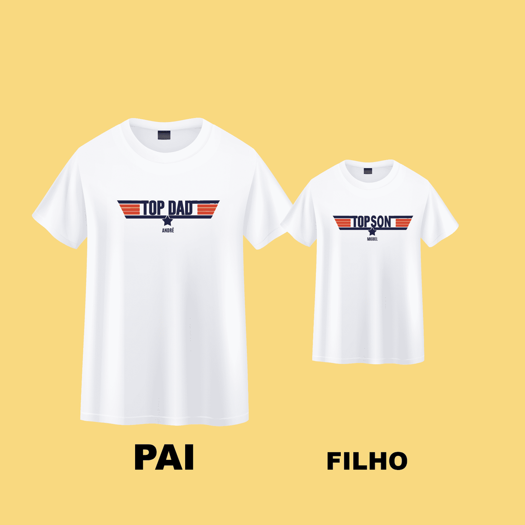 T-shirt TOP DAD | Presente Pai - Cutxi Cutxi - Presentes Personalizados