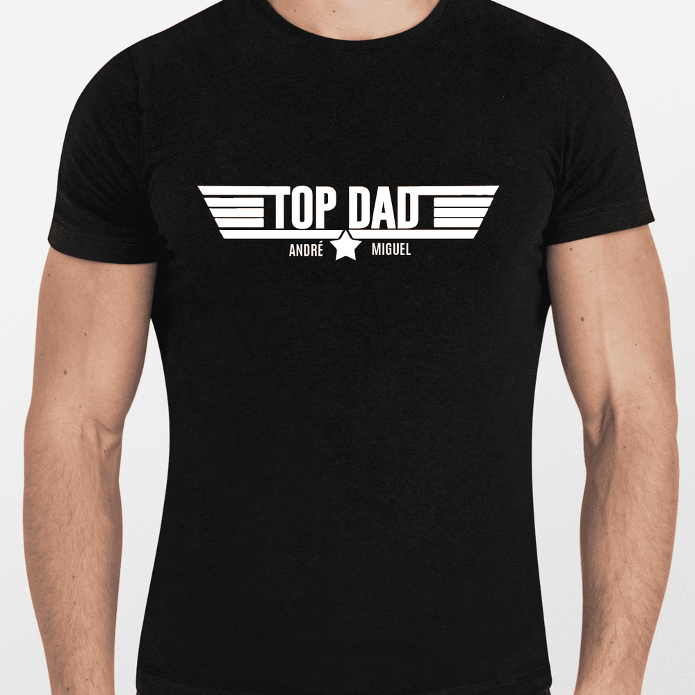 T-shirt TOP DAD | Presente Pai - Cutxi Cutxi - Presentes Personalizados